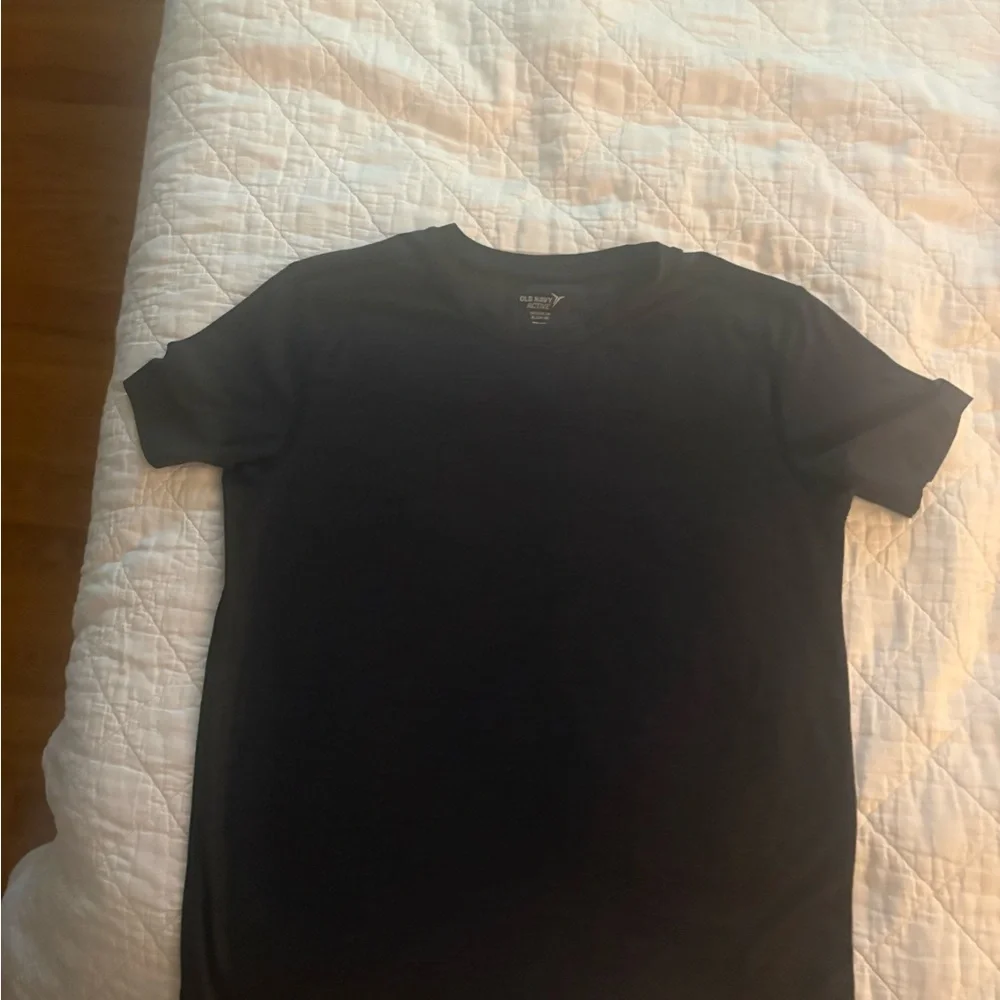Old Navy Black Short Sleeve Crewneck Tee